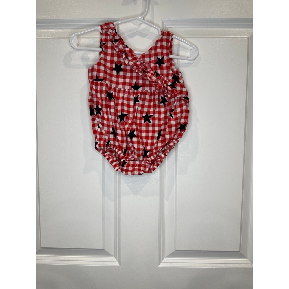 C&J Girls Star Bubble Romper Size 3-6 Months‎